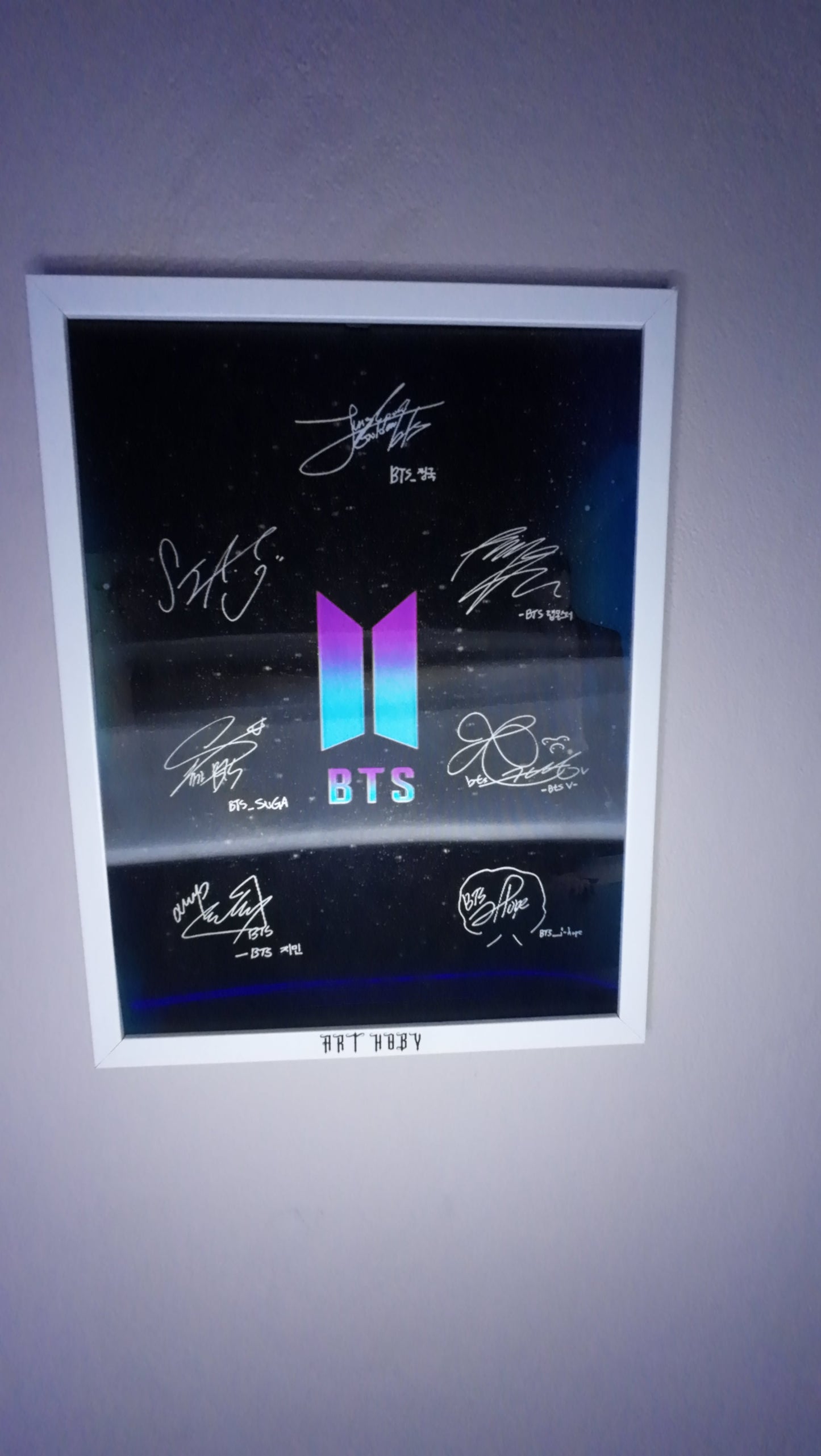 BTS Room Decor Poster – 3D K-pop Signature & Photo (Lenticular)