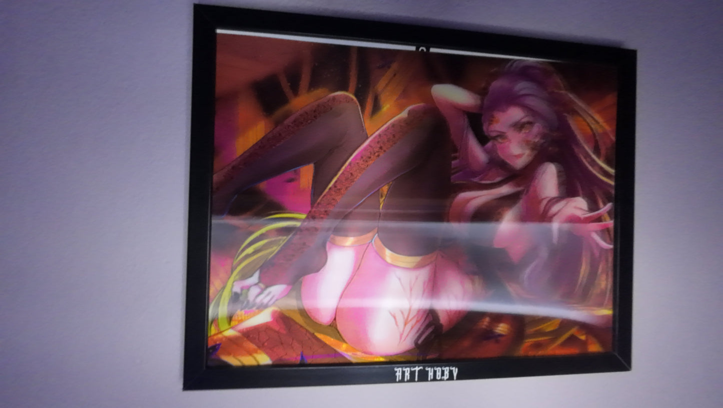 Daki Anime Wall Art – Motion Visual Demon Slayer Poster (Lenticular)