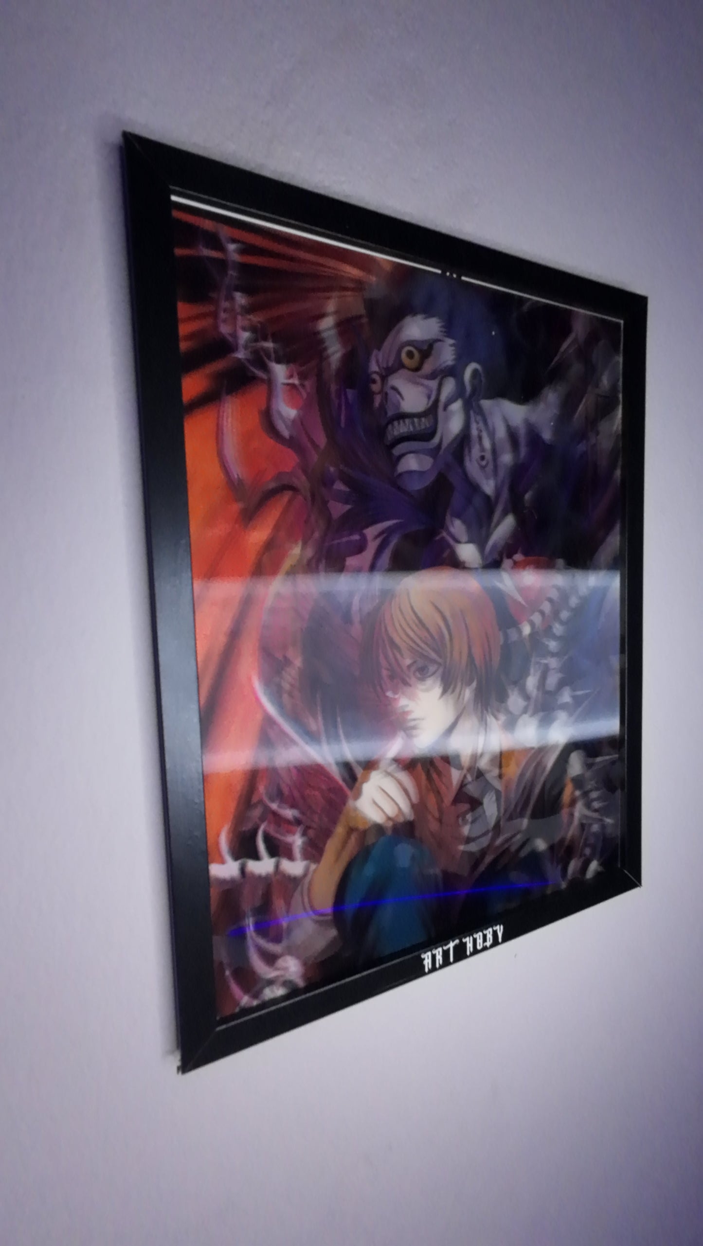 Death Note Anime Wall Art – L, Light & Shinigami Motion Poster (Lenticular)