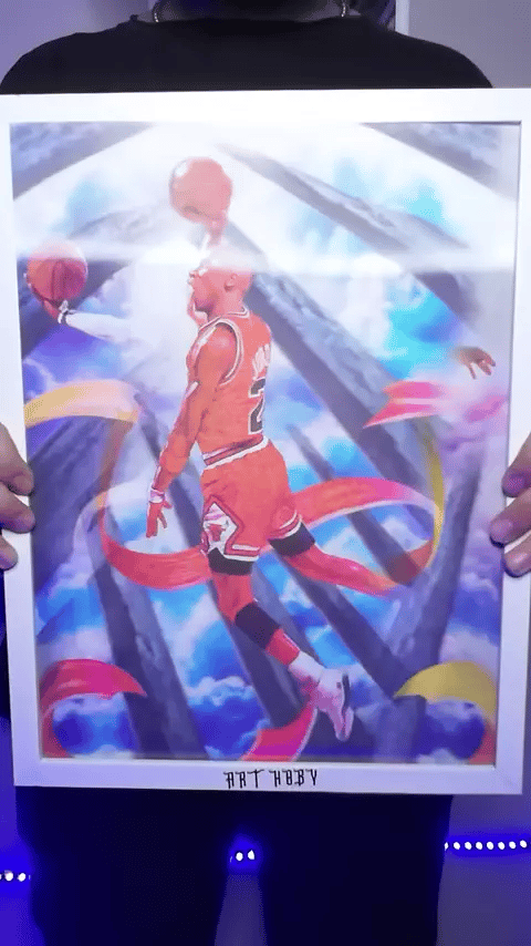 Jordan x LeBron Changing Visual Wall Art – Motion 3D Poster (Lenticular)
