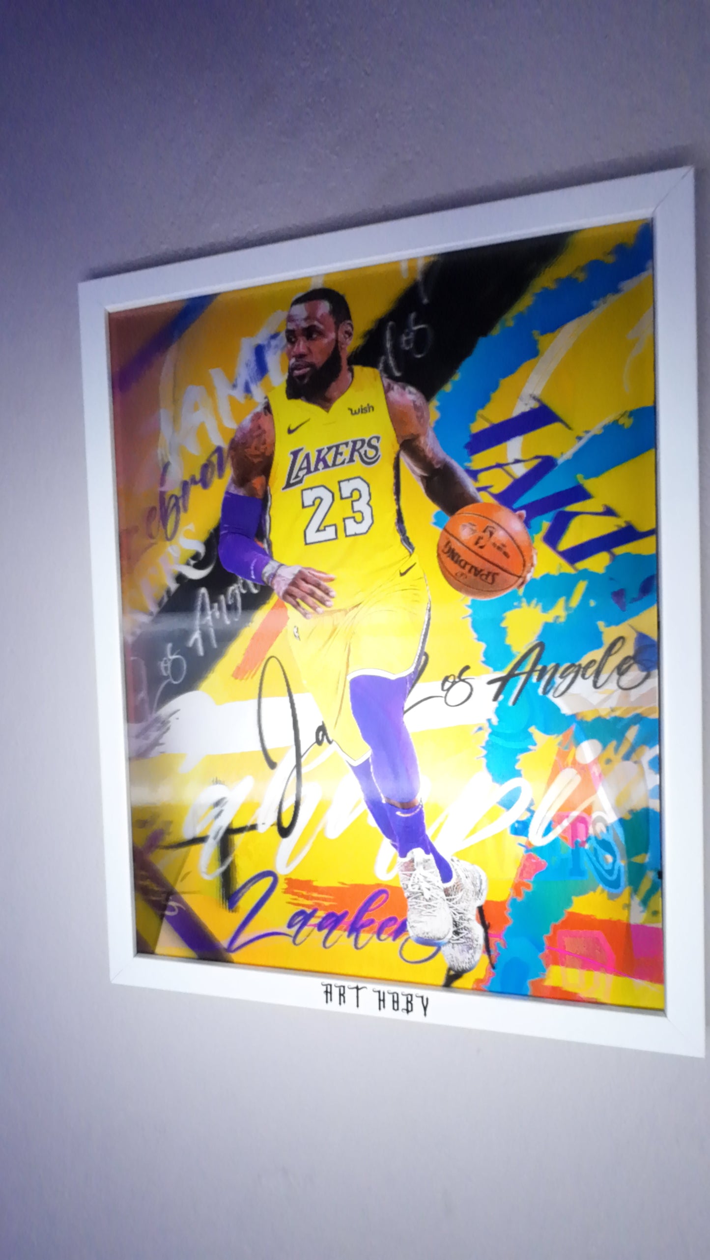 LeBron James Motion Wall Art – Lakers-Themed Poster (Lenticular)