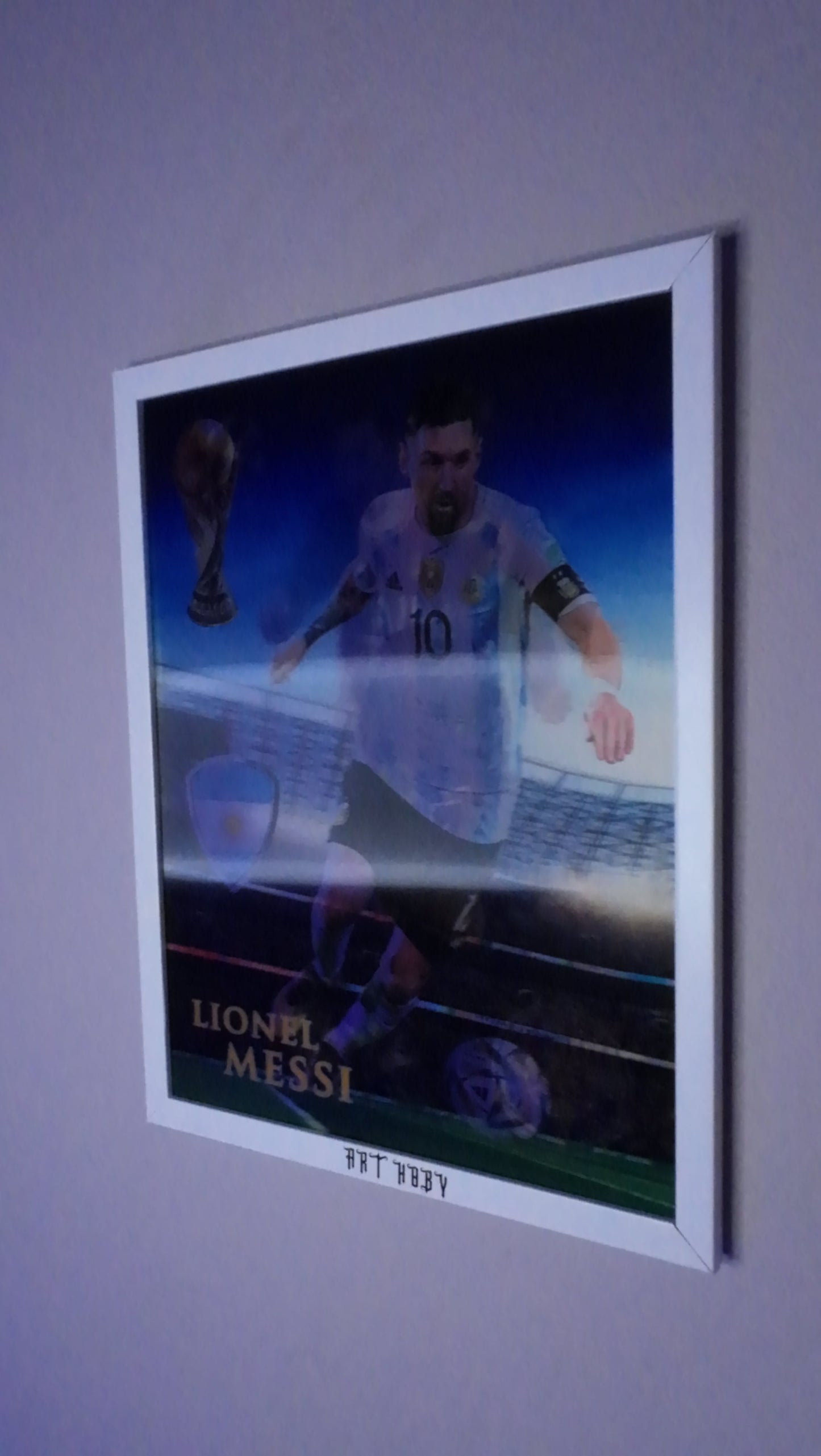 Lionel Messi Fan Art Wall Art – World Cup & Champions League Visual (Lenticular)