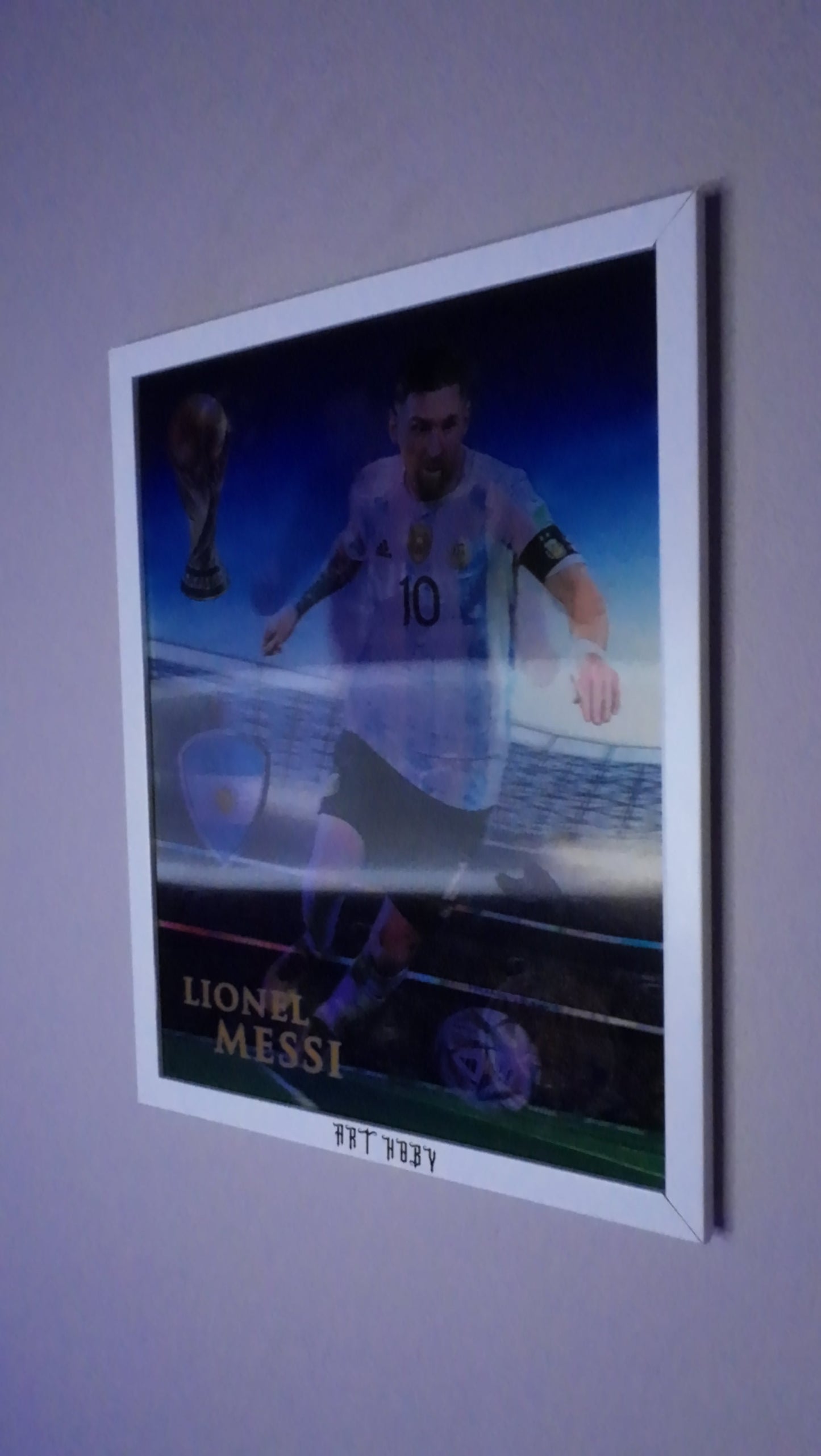 Lionel Messi Fan Art Wall Art – World Cup & Champions League Visual (Lenticular)
