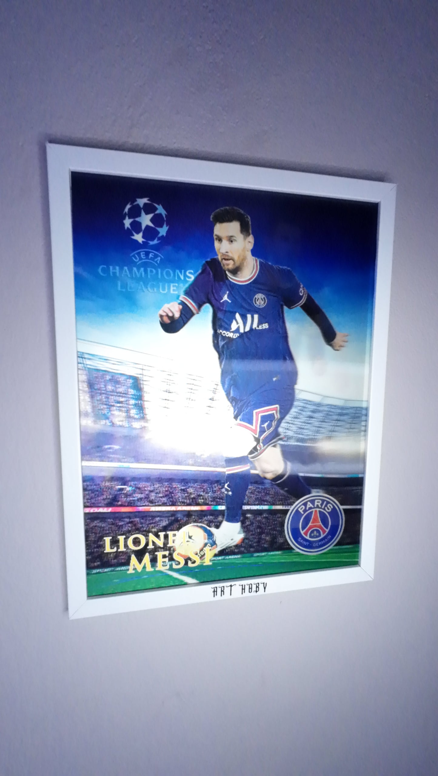 Lionel Messi Fan Art Wall Art – World Cup & Champions League Visual (Lenticular)