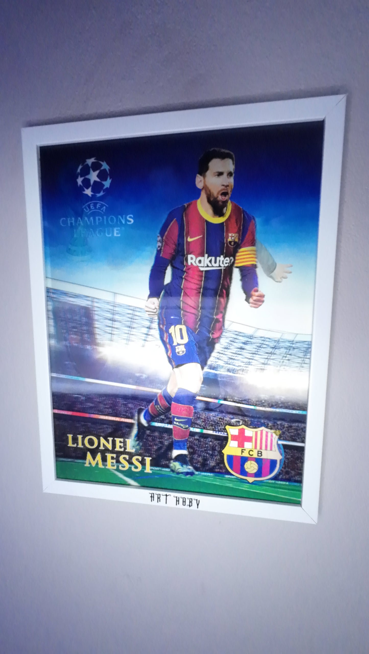 Lionel Messi Fan Art Wall Art – World Cup & Champions League Visual (Lenticular)