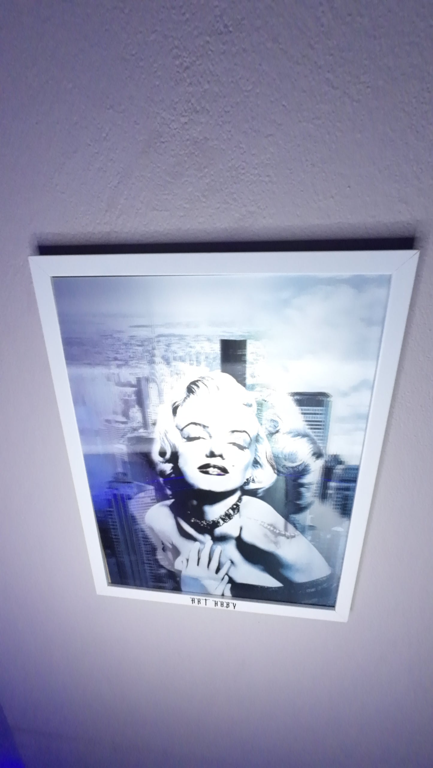 Marilyn Monroe Art Poster – 3D Motion with New York Background (Lenticular)