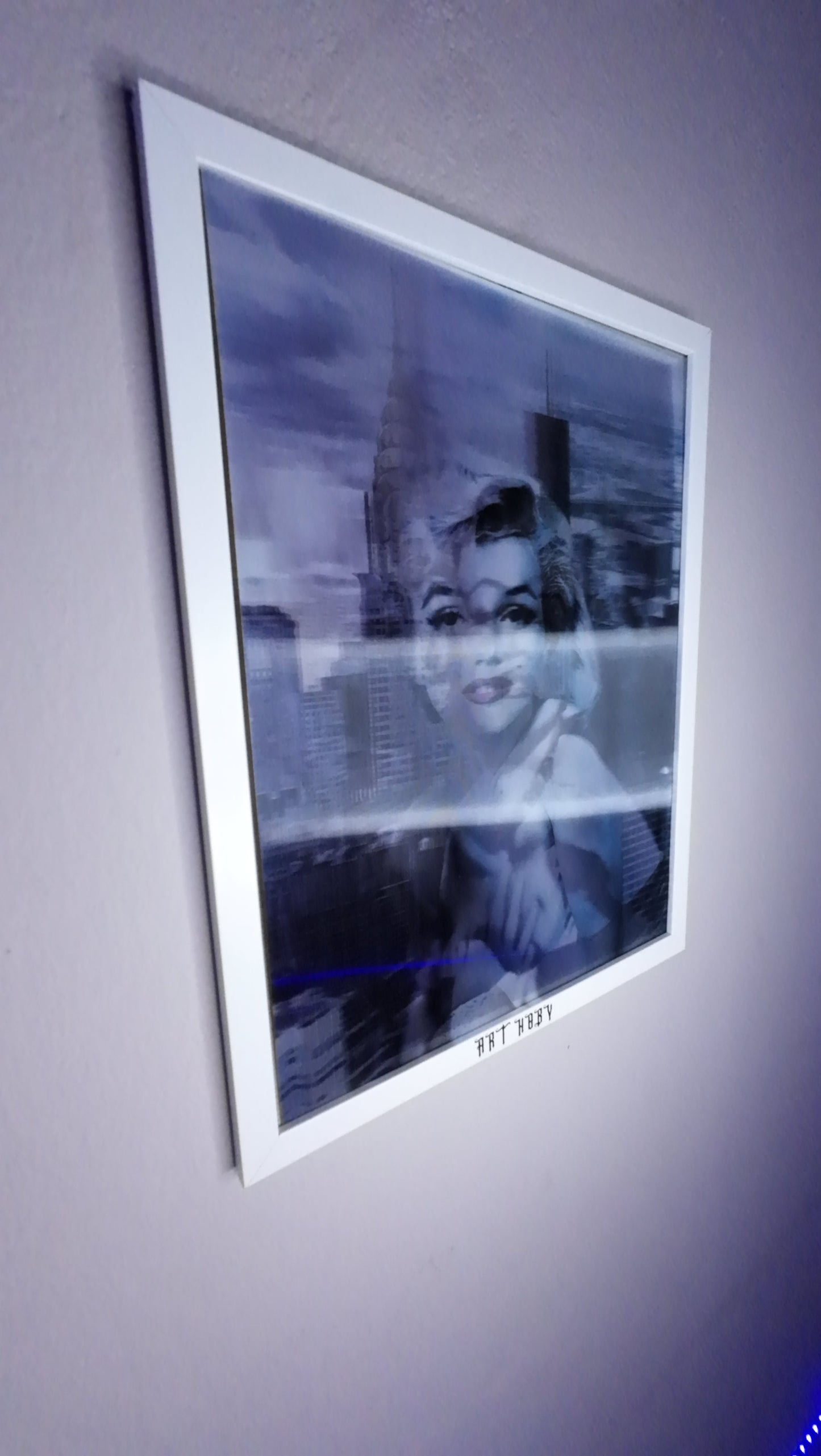 Marilyn Monroe Art Poster – 3D Motion with New York Background (Lenticular)