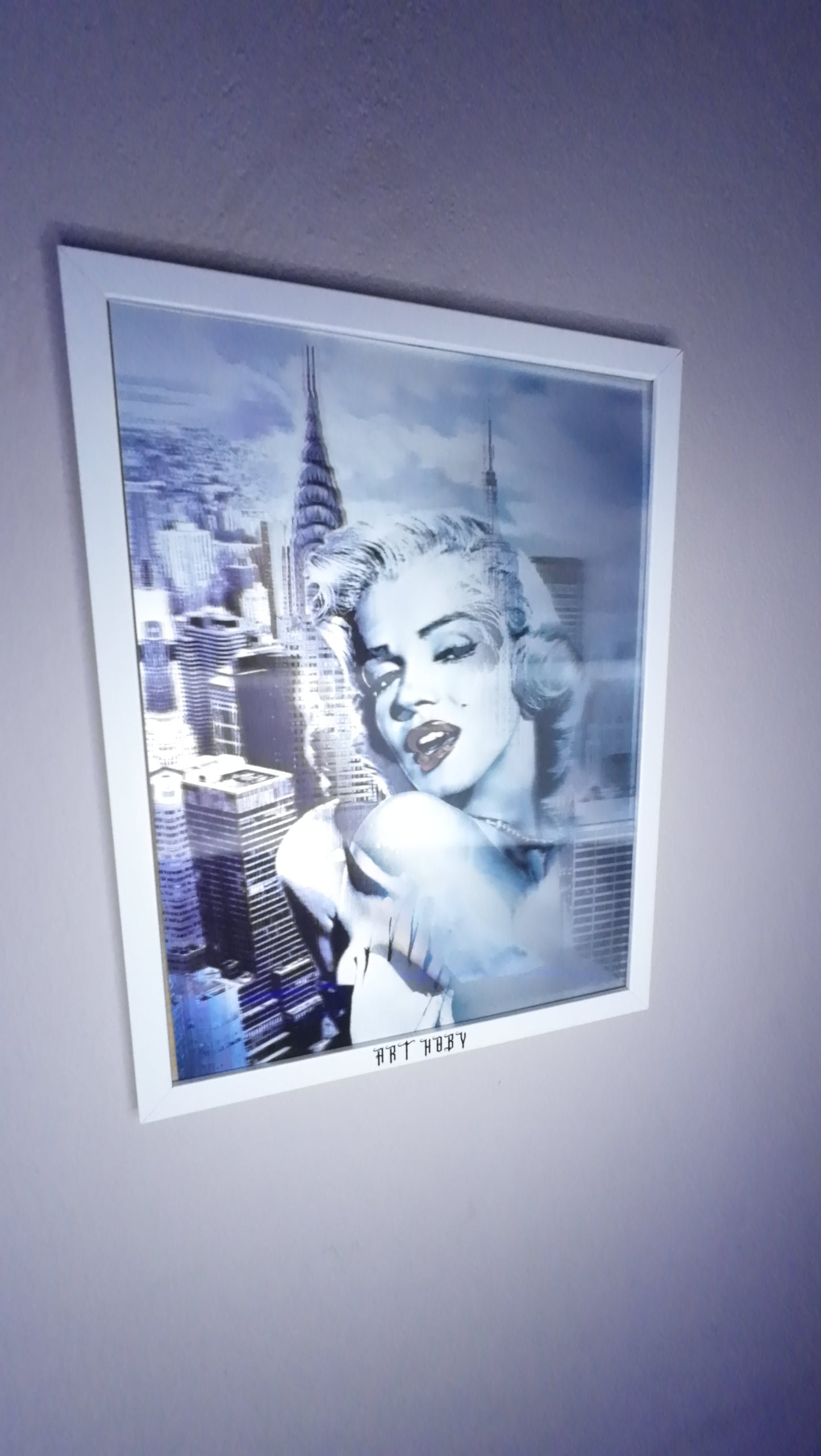 Marilyn Monroe Art Poster – 3D Motion with New York Background (Lenticular)