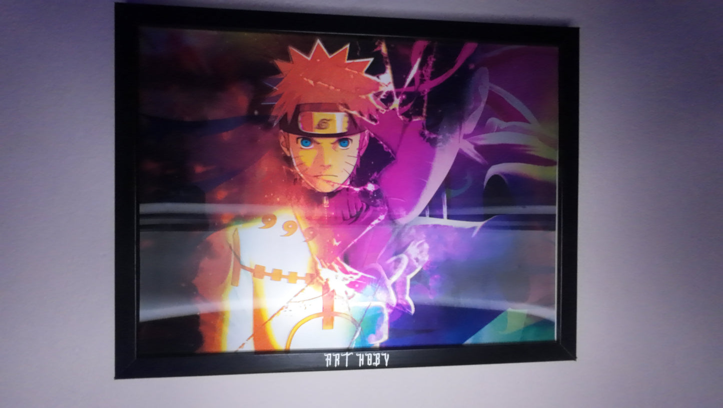 Naruto Kyuubi Wall Art – Motion Effect Anime Poster (Lenticular)