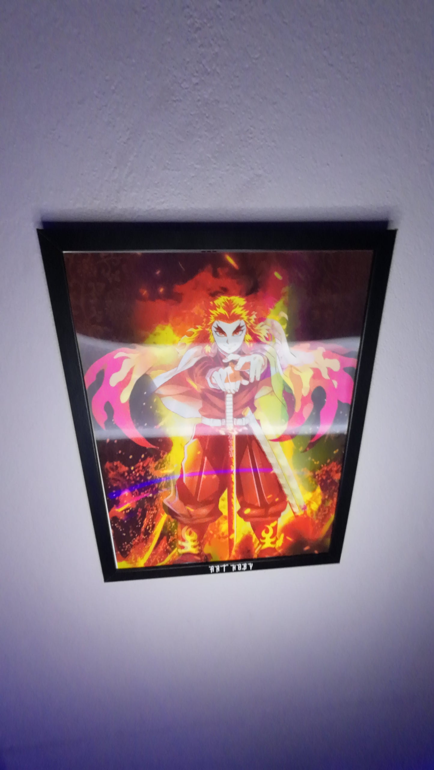 Rengoku Kimetsu no Yaiba Wall Art – Fire-Themed Poster (Lenticular)