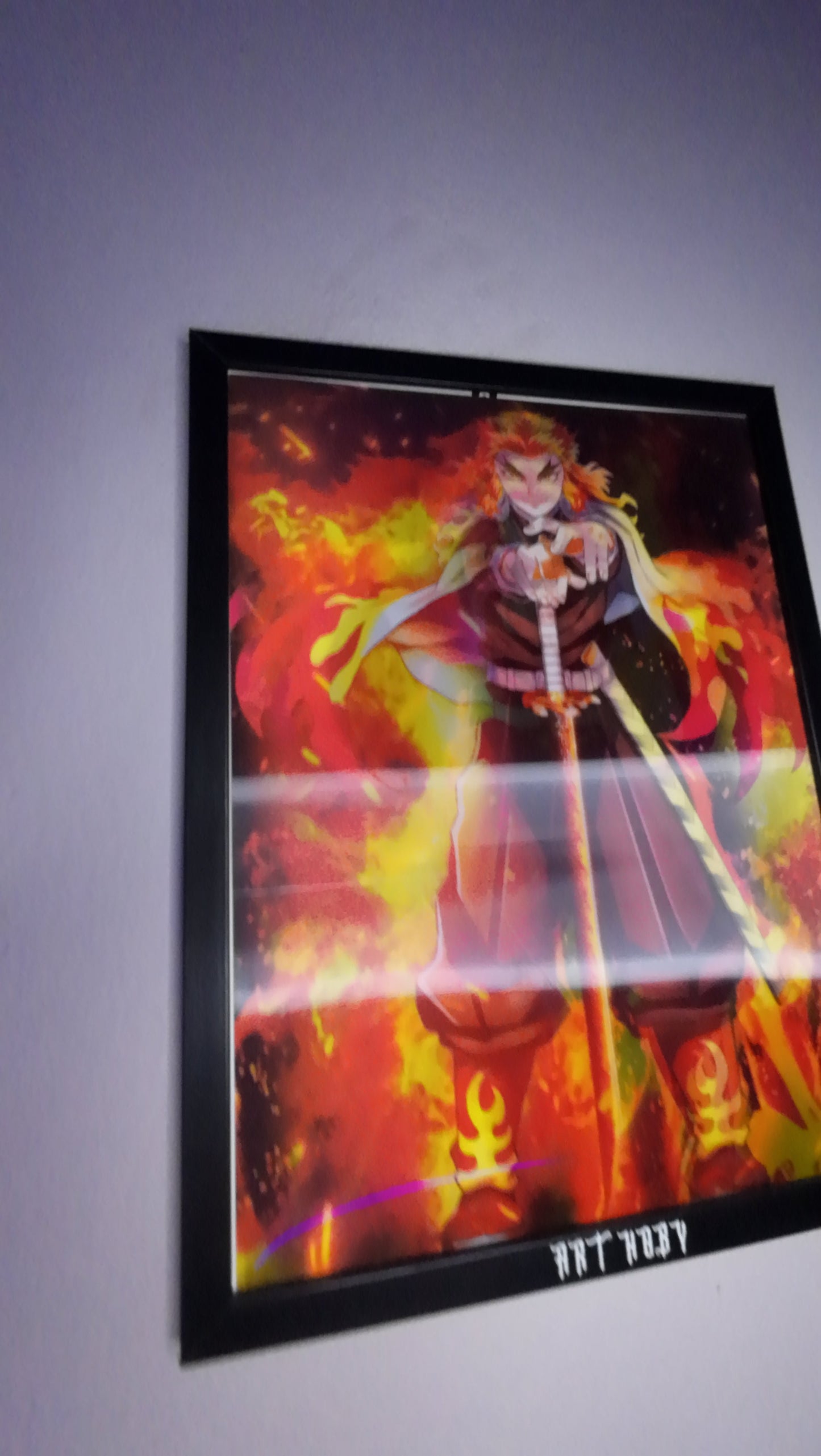 Rengoku Kimetsu no Yaiba Wall Art – Fire-Themed Poster (Lenticular)