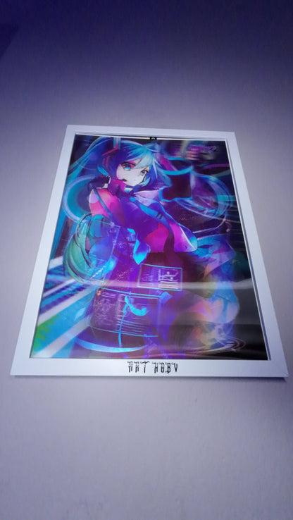 Vocaloid Hatsune Miku Wall Art – Motion Anime Visual (Lenticular)