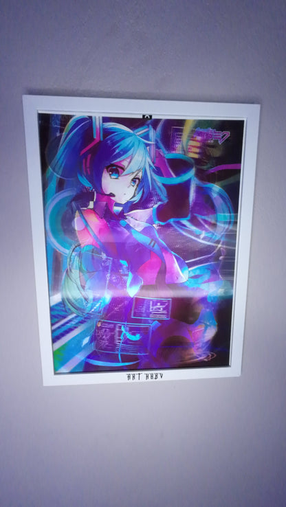 Vocaloid Hatsune Miku Wall Art – Motion Anime Visual (Lenticular)