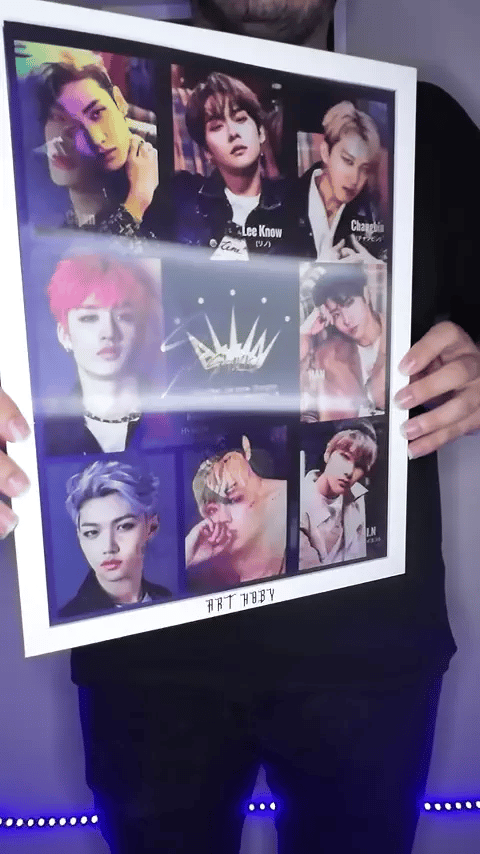 BTS Group Photo Wall Art – 3D Effect K-pop Poster (Lenticular)