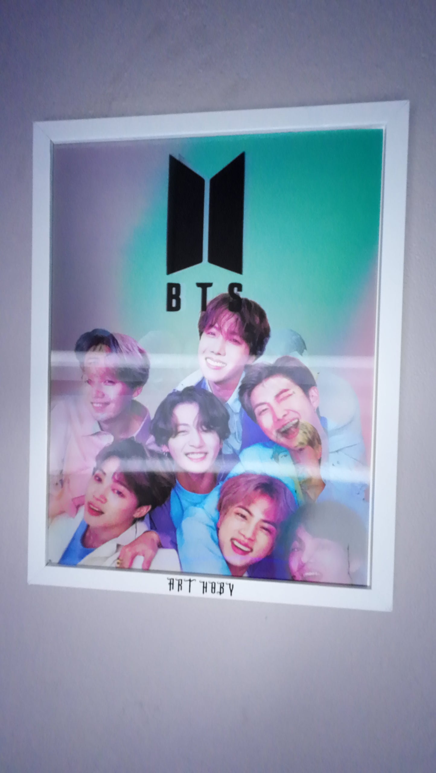 BTS K-pop 3D Wall Art – Double-Sided Poster Design (Lenticular)