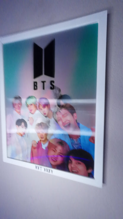 BTS K-pop 3D Wall Art – Double-Sided Poster Design (Lenticular)
