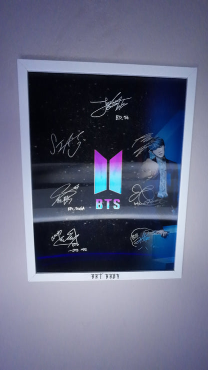 BTS Room Decor Poster – 3D K-pop Signature & Photo (Lenticular)