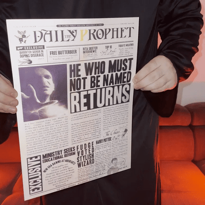 Harry Potter Newspaper-Themed Wall Art – 3D Effect Wanted Poster (Lenticular)