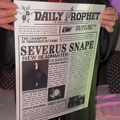 Harry Potter Newspaper-Themed Wall Art – 3D Effect Wanted Poster (Lenticular)