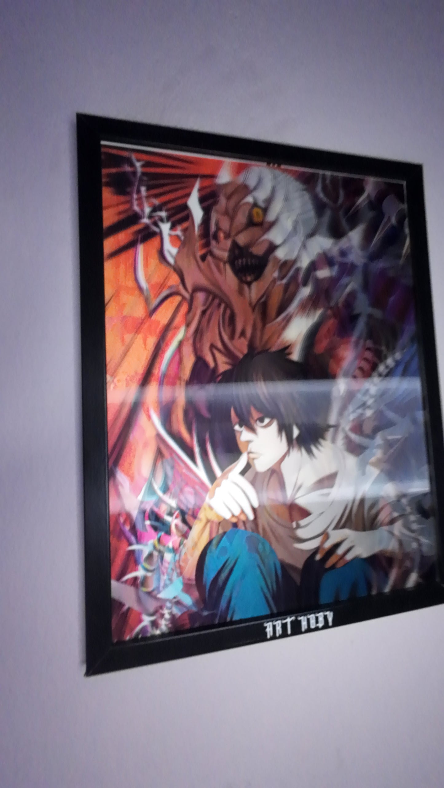 Death Note Anime Wall Art – L, Light & Shinigami Motion Poster (Lenticular)