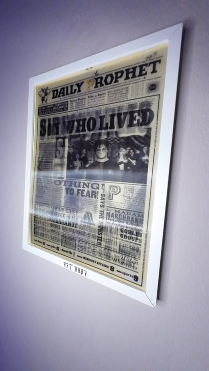 Harry Potter Newspaper-Themed Wall Art – 3D Effect Wanted Poster (Lenticular)
