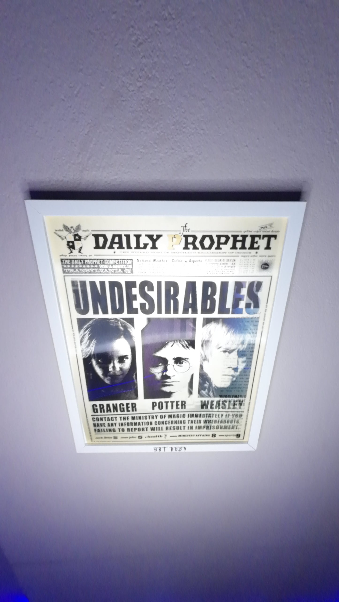 Harry Potter Newspaper-Themed Wall Art – 3D Effect Wanted Poster (Lenticular)