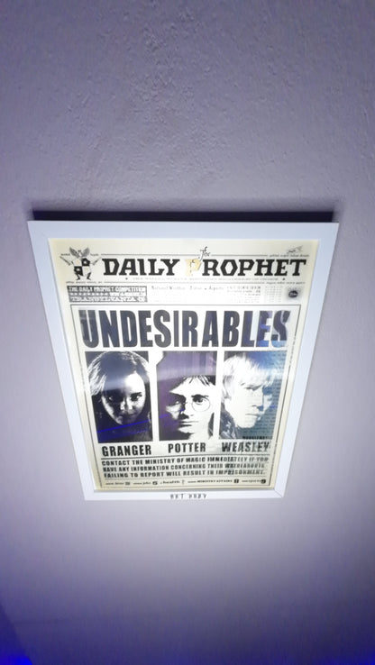 Harry Potter Newspaper-Themed Wall Art – 3D Effect Wanted Poster (Lenticular)