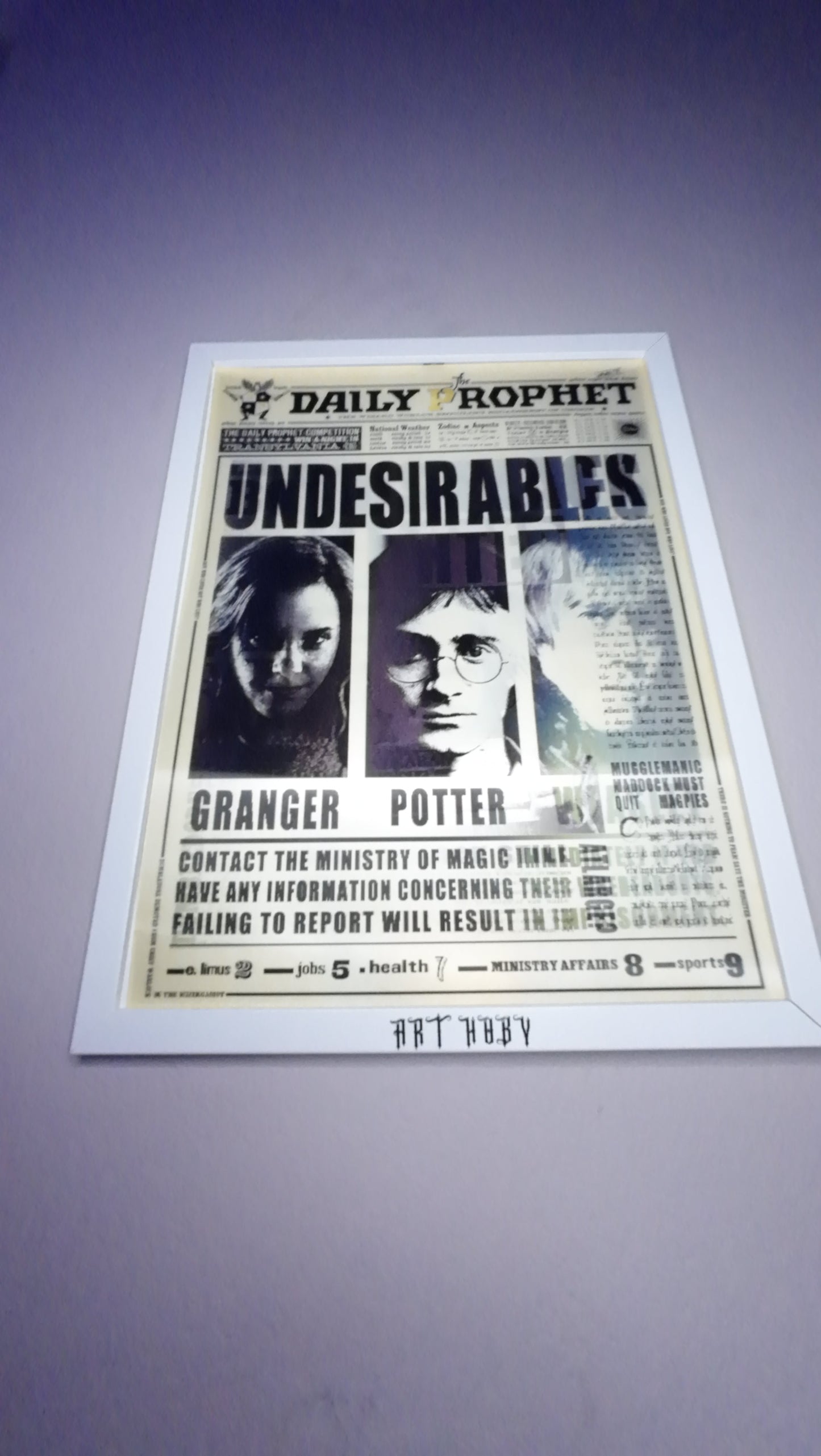 Harry Potter Newspaper-Themed Wall Art – 3D Effect Wanted Poster (Lenticular)