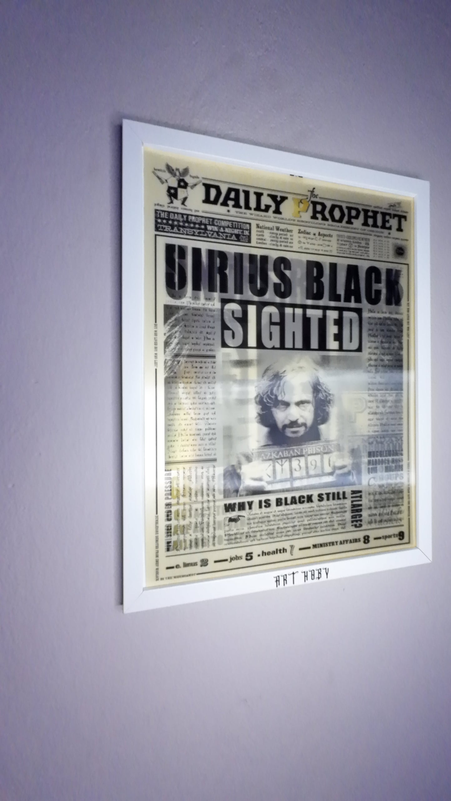 Harry Potter Newspaper-Themed Wall Art – 3D Effect Wanted Poster (Lenticular)