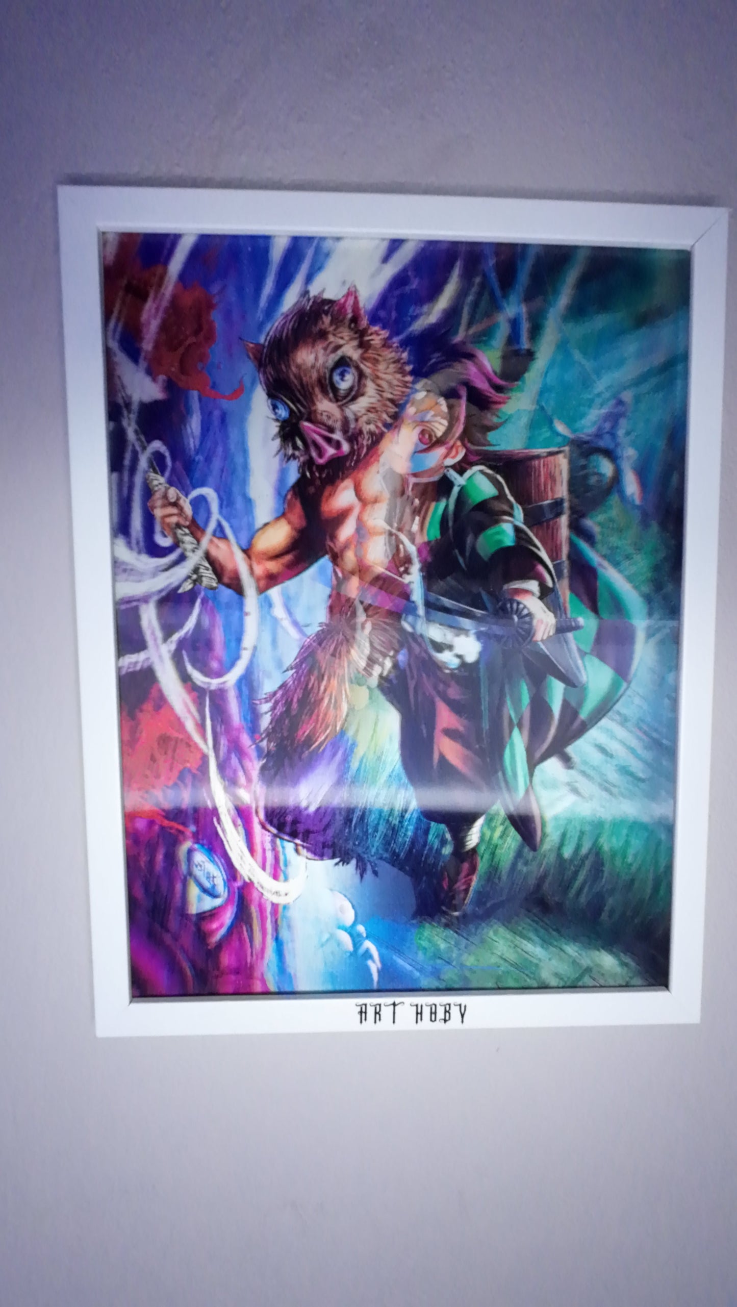 Inosuke Demon Slayer Wall Art – Motion Anime Poster (Lenticular)