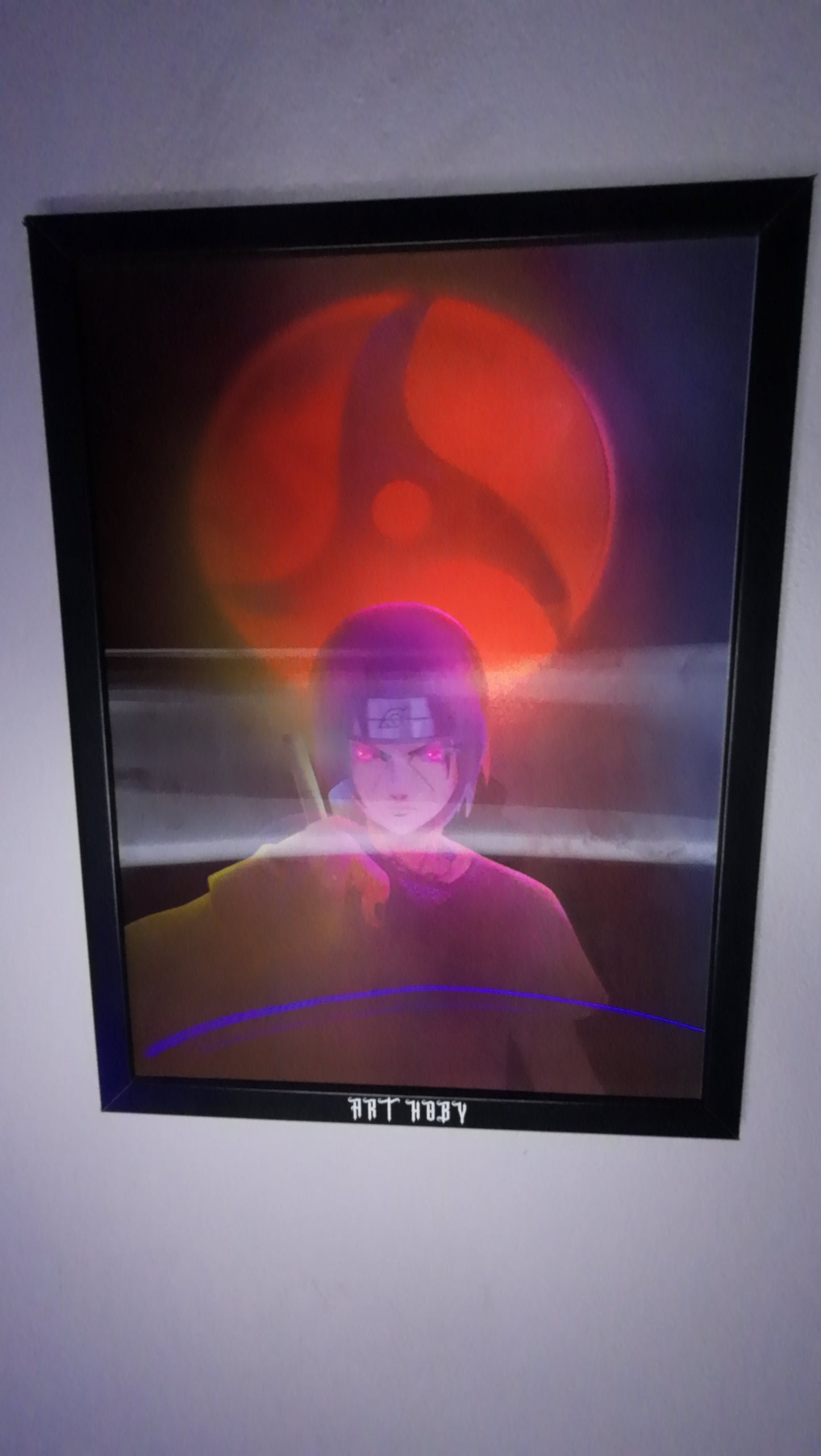 Itachi Uchiha Naruto Wall Art – Sharingan-Themed 3D Poster (Lenticular)