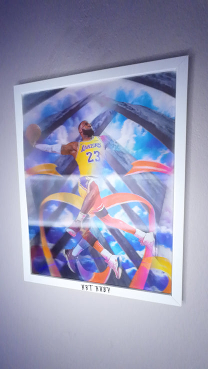 Jordan x LeBron Changing Visual Wall Art – Motion 3D Poster (Lenticular)