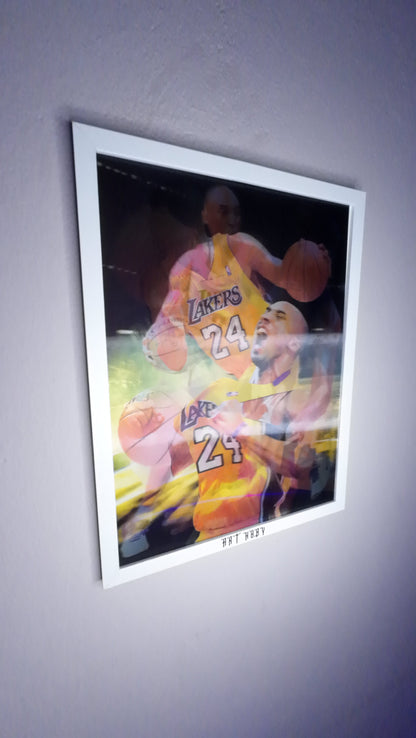 Kobe Bryant Lakers Wall Art – 3D Effect Basketball Poster (Lenticular)