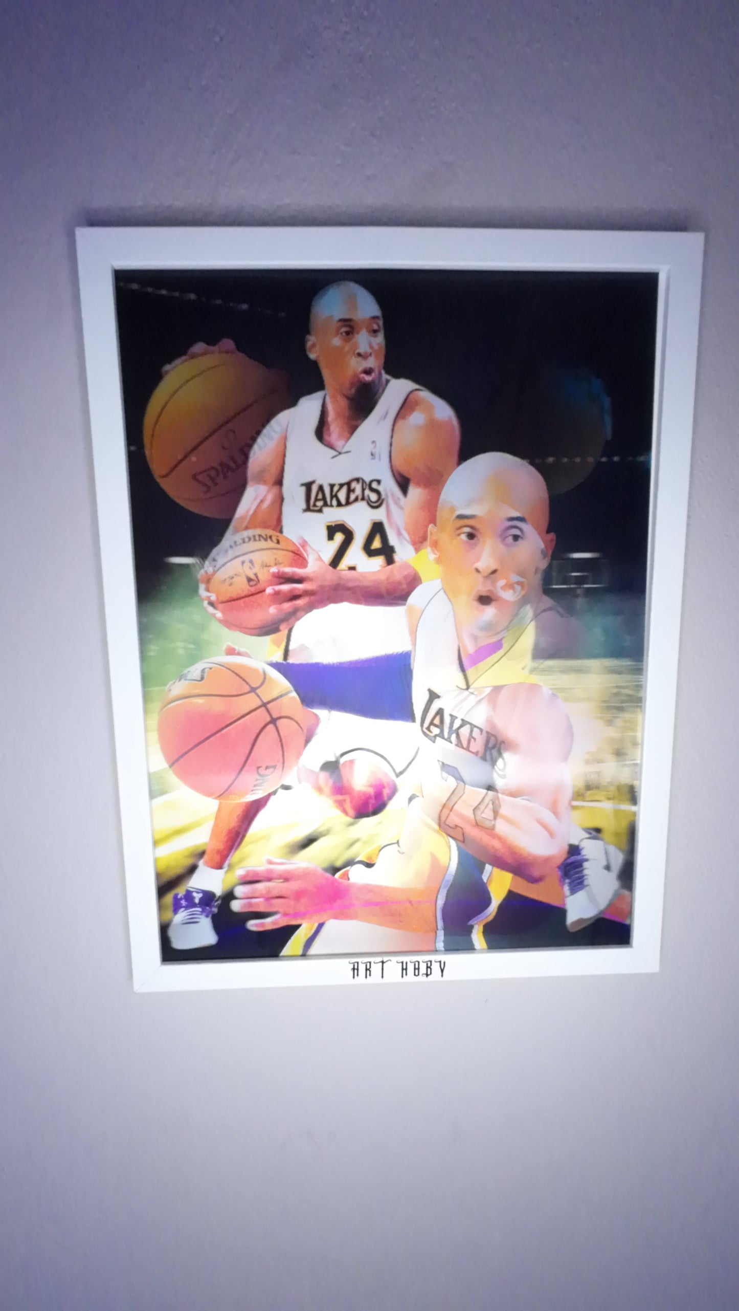 Kobe Bryant Lakers Wall Art – 3D Effect Basketball Poster (Lenticular)