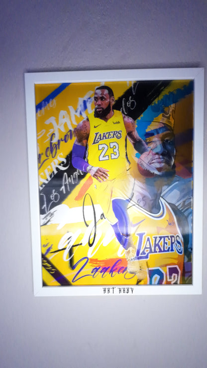 LeBron James Motion Wall Art – Lakers-Themed Poster (Lenticular)
