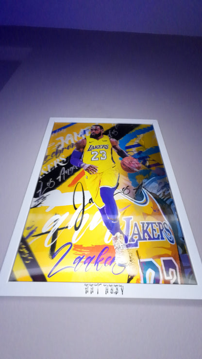 LeBron James Motion Wall Art – Lakers-Themed Poster (Lenticular)