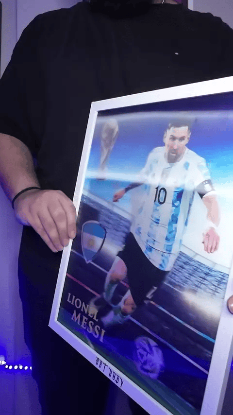 Lionel Messi Fan Art Wall Art – World Cup & Champions League Visual (Lenticular)