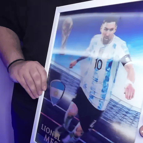 Lionel Messi Arjantin Lenticular Tablo