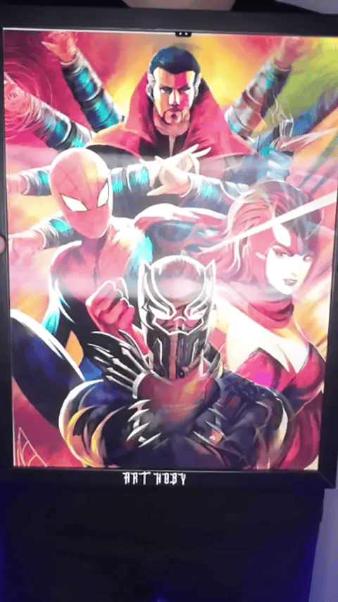 Marvel Avengers Fan Art Wall Art – Motion Effect Poster (Lenticular)