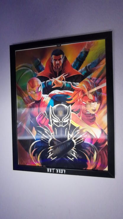 Marvel Avengers Fan Art Wall Art – Motion Effect Poster (Lenticular)