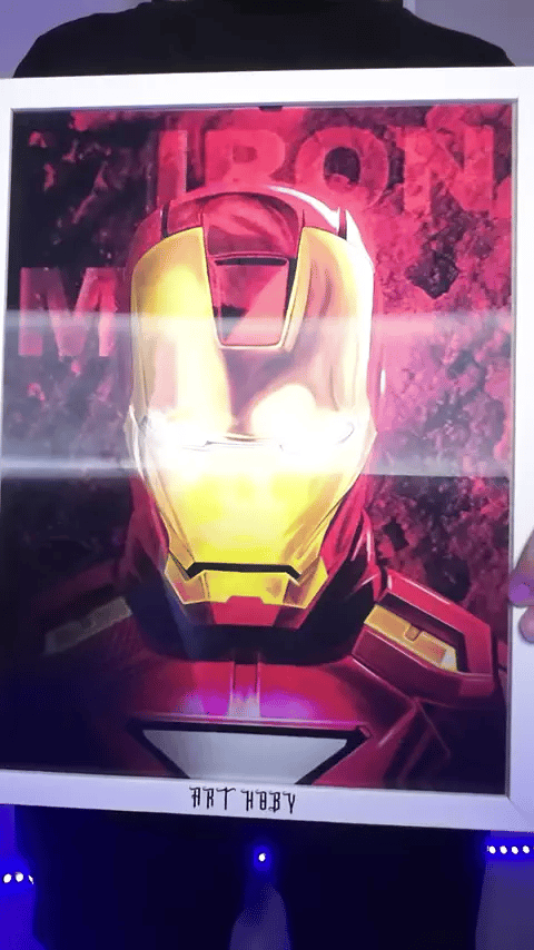 Marvel Iron Man Fan Art Wall Art – 3D Effect Poster (Lenticular)