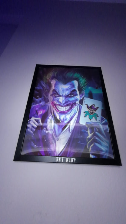 Moving Joker Wall Art | 3D Changing Visual Poster (30x40) (Lenticular)