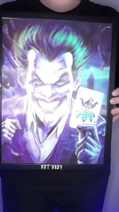 Moving Joker Wall Art | 3D Changing Visual Poster (30x40) (Lenticular)