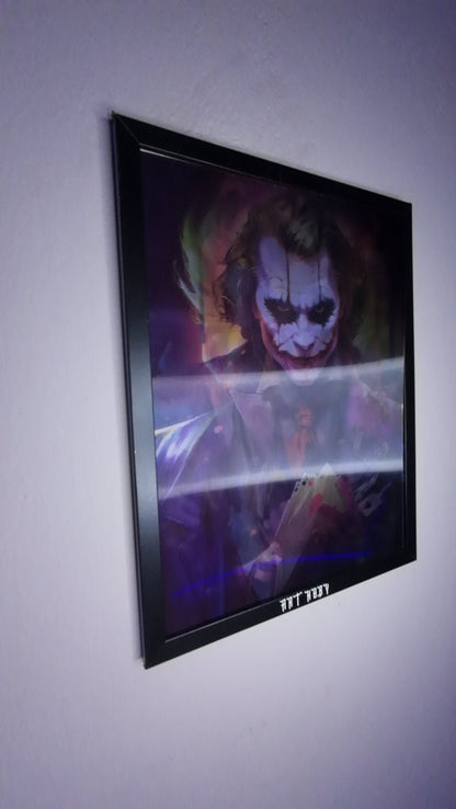 Moving Joker Wall Art | 3D Changing Visual Poster (30x40) (Lenticular)
