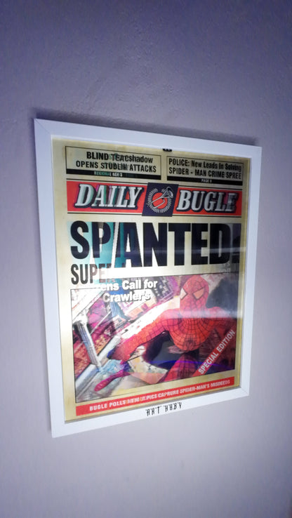 Moving Spiderman Wall Art | 3D Changing Visual Poster (30x40) (Lenticular)