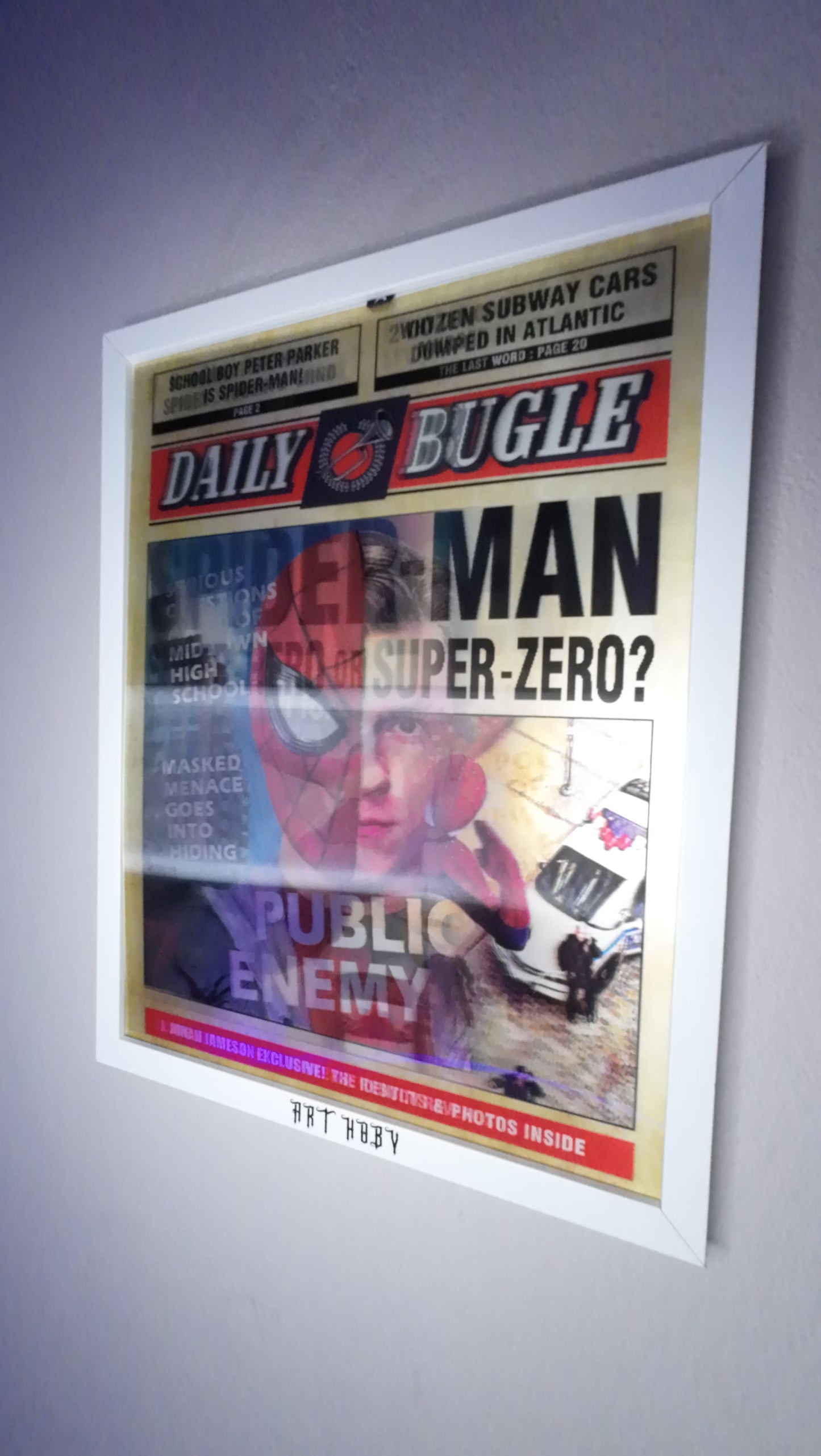 Moving Spiderman Wall Art | 3D Changing Visual Poster (30x40) (Lenticular)
