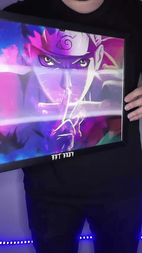 Naruto Kyuubi Wall Art – Motion Effect Anime Poster (Lenticular)