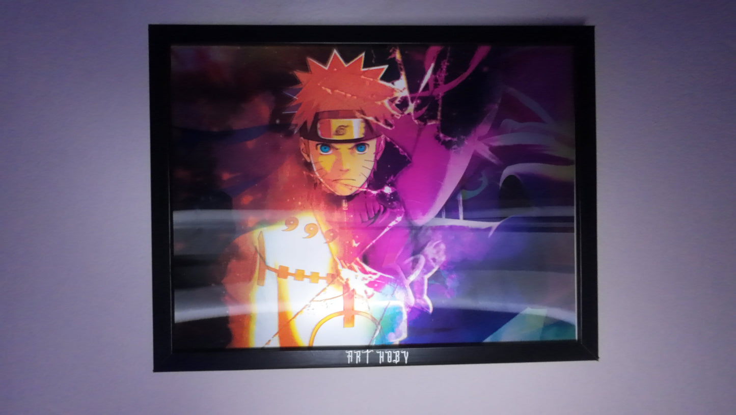 Naruto Kyuubi Wall Art – Motion Effect Anime Poster (Lenticular)