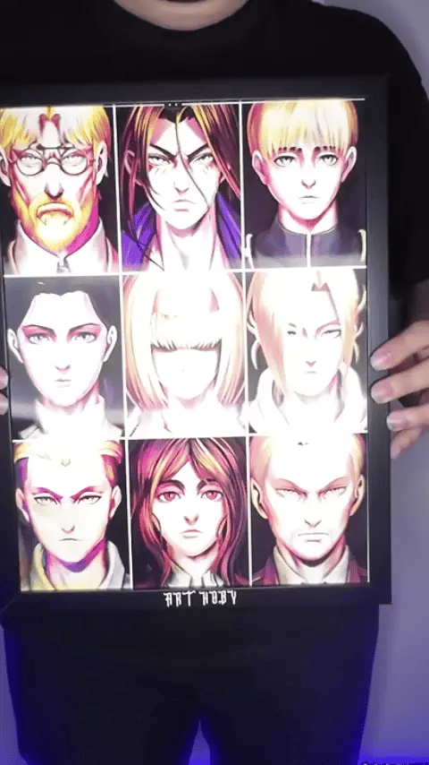 Shingeki no Kyojin Wall Art – Eren & Titan Transformations Motion Anime Visual (Lenticular)