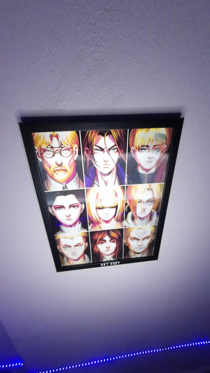Shingeki no Kyojin Wall Art – Eren & Titan Transformations Motion Anime Visual (Lenticular)